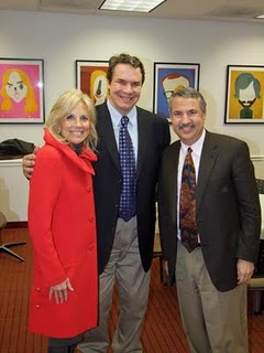 (Photo of Mrs. Biden, Greg and Tom Friedman-Bruce Guthrie)